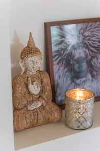 Budda Seduto Resina Naturale/Beige