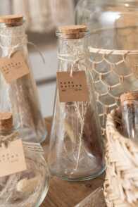 Bottles With Dried Flowers Glass