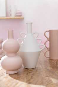 Vase Wavy Handle Dolomite Pink