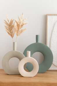 Vase Circle Aluminum Green
