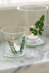 Tealight Leaf Glass