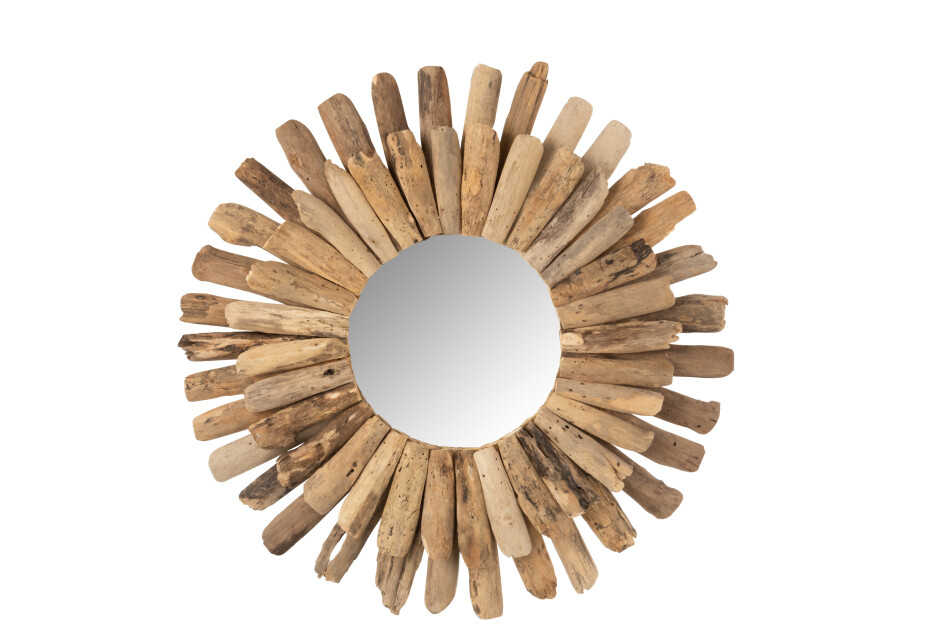Mirror Round Driftwood Nat L J Line, Large Driftwood Mirror Round