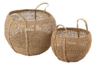 Set Of 2 Baskets Tosai Seagrass