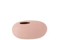 Vase Oval Ceramic Pastel Pink