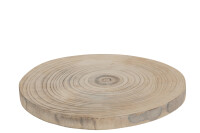 Disc Round Paulownia Wood White