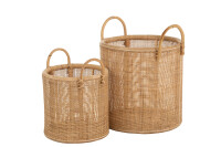 Set Of 2 Baskets Ozara With Handle