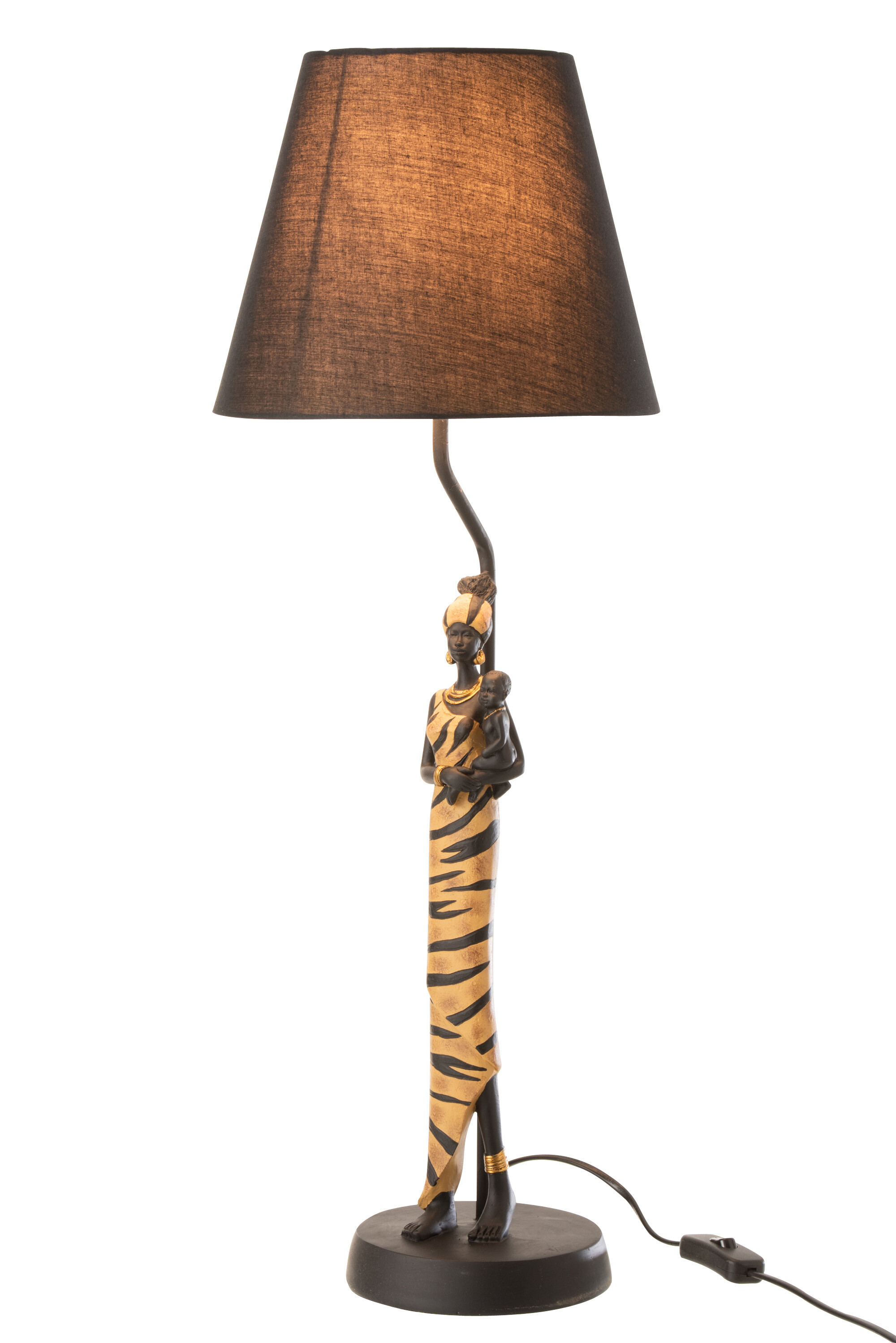 Oeganda aankleden Uittreksel Lamp Afrik Vrouw Zebra Pol | J-line by Jolipa