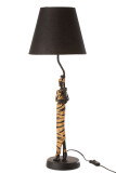 Lamp African Woman Zebra Poly