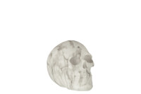 Skull Marble Poly White/Grey Large