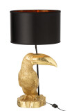 Lampe Toucan Resine Or/Noir