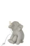 Lamp Elephant Poly Grey
