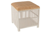 Pouf Storage Lid Square Bamboo
