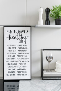 Placard How To Have A Healthy Life