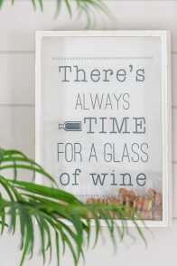 Frame Cork A Glass Of Wine Wood