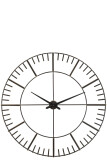Clock Roman Numerals Metal Black