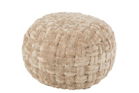 Pouf Crocheted Viscose Round Beige