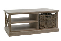 Coffeetable Rh 2 Shelf/Basket Wd