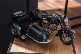 Moto With Sidecar Retro Black