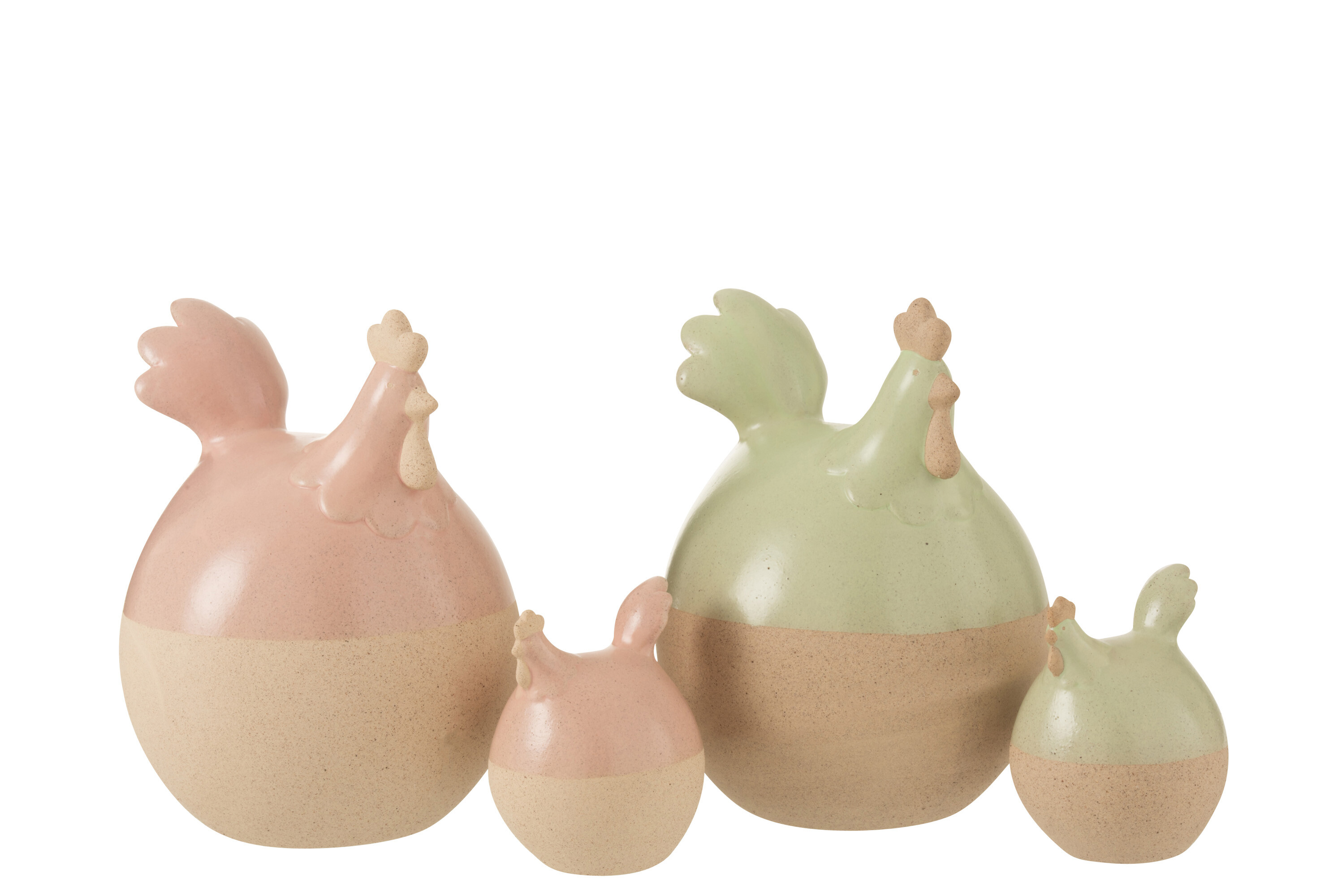 Poules céramique J-Line poules vente en ligne @ LIVING-shop.fr