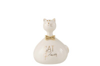 Cat Cat Power Ceramic White/Gold