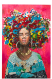 Dipinto Donna Africana Tela/Legno