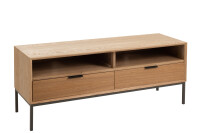 Tv-Tisch 2 Schubladen Holz/Metall