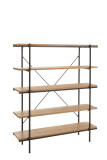 Rack 5 Shelves Wood/Metal Natural