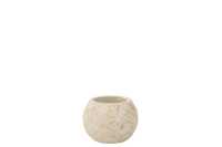 Flowerpot Rustic Clay White Small