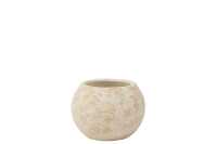 Flowerpot Rustic Clay White Large