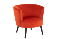 Chair Tub Textile/Wood Orange