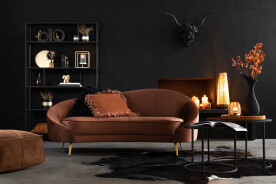 Sofa Elisabeth Textile/Metal Brown
