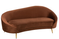 Sofa Elisabeth Textile/Metal Brown
