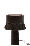 Table Lamp Eve Round Velvet Cotton