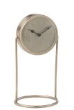 Clock Retro Iron Silver Large