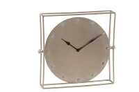 Clock Square Floating Iron Silver
