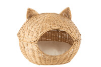 Cat Basket+Cushion Rattan Light