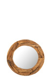 Mirror Round Pieces Teak Wood