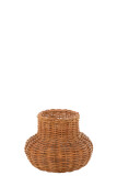 Basket Vase Shaped Rattan Honey