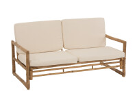 Sofa 2 People Bamboo+Textile