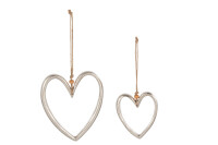 Set Of 2 Hangers Heart Aluminium