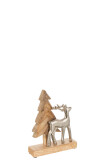 Reindeer+Tree Aluminium/Mango Wood