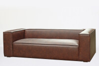 Sofa 3silla Moderno Marron Oscuro
