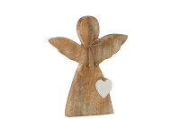Angel Heart Mango Wood White