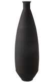 Vase Oval Glass Matte Black