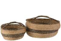 Set 2 Baskets Round Seagrass