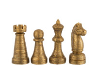Chess Piece Poly Antique Gold