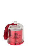Scented Candle Bell Jar Glass Red