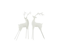 Reindeer Poly White/Silver Small