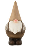 Gnome Ceramic Brown/Grey Large