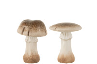 Mushroom Ceramic Brown Small